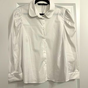 Zara white top. Mint condition, pure white. Maybe worn once, not sure if once